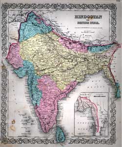 Map of Hindostan or British India