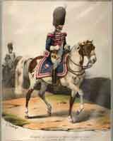 Trompette des Grenadiers a cheval en grande tenue.  Garde Royale.