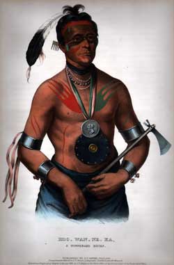 Hoo-wan-ne-ka, A Winnebago Chief.  