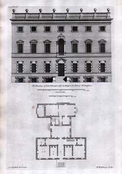 Elevation of John Plumptre... House in the Town of Nottingham...  Vol. 3, pl. 55.