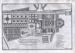 Plan of the Gardens, Plantations & c. of Hampton Court, in Herefordshire, the Seat of ... the Lord Coningesby...  Vol. 3, pl. 75.