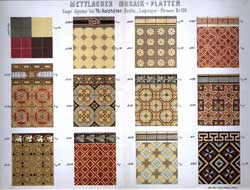 Mettlacher Mosaik - Platten Haupt - Agentur bei Th: Holzhuter, Berlin, Leipziger - Strasse No 126 